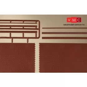 Auhagen 41205 Vörös téglafal, 2 db (H0)