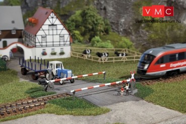 Auhagen 41582 Sorompós vasúti átjáró, egyenes - Kész modell (H0)
