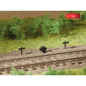   Auhagen 41619 Drótkötél (vonóvezeték)-tartó (10 db), görgődoboz (2 db) (H0)