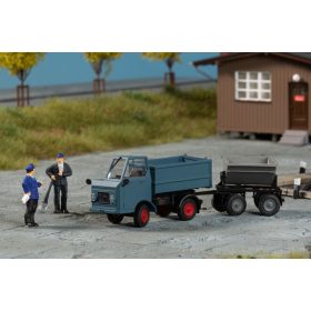 Auhagen 41676 Multicar M22 billencs teherautó, billencs pótkocsival (H0)