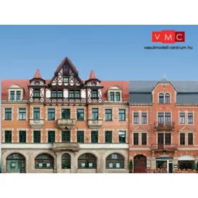   Auhagen 42501 Háttér készlet öt épülettel, kartonpapírból (H0/TT)