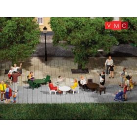 Auhagen 42647 18 kerti asztal, 54 kerti szék (H0/TT)