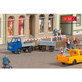 Auhagen 43661 Multicar M22 platós teherautó pótkocsival (TT)