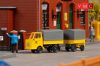 Auhagen 43662 Multicar M22 ponyvás teherautó pótkocsival - Deutsche Post (TT)