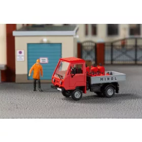   Auhagen 43679 Multicar M25 platós teherautó, propánbután palackokkal - MINOL (TT)