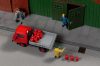 Auhagen 43681 Multicar M24 platós teherautó, piros (TT)