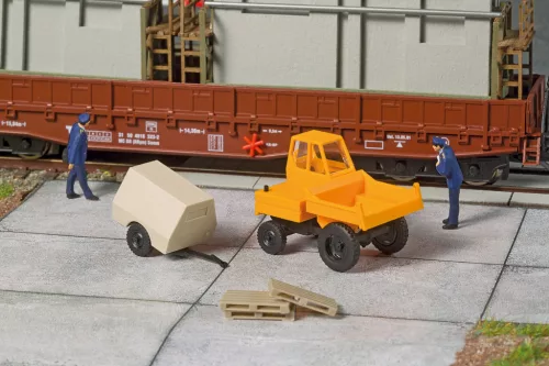 Auhagen 43698 Waran 150 ipari dömper kompresszor utánfutóval (TT)