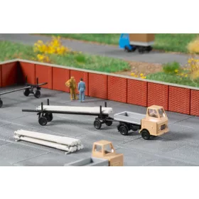   Auhagen 44658 Multicar M22 platós teherautó, villás pótkocsival (N)