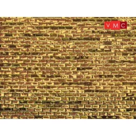 Auhagen 50101 Kartonlap egyenes téglafal, 5 db (H0/TT)