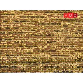 Auhagen 50501 Kartonlap egyenes téglafal, 1 db (H0/TT)