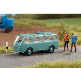   Auhagen 66017 Goliath Express 1100 Luxusbus, nyitott tetővel - világos szürkészöld (H0)