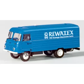   Auhagen 66049 Robur LO 3000, dobozos teherautó, kék - REWATEX (TT)