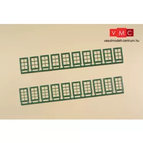 Auhagen 80224 Ablakok ipari épületekhez Q, R - zöld (H0)