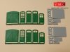 Auhagen 80250 Gyárkapuk és ajtók zöld színben, lépcsőfokok és rámpák (H0)