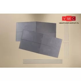   Auhagen 80307 Tetőelem épületekhez, ereszcsatornákkal, 2 db (H0)