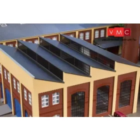 Auhagen 80309 Homlokzat ferde tetejű ipari épületekhez, sárga (H0)