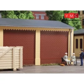 Auhagen 80411 Téglaoszlop és téglasor, sárga (H0)