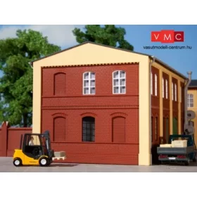   Auhagen 80501 Dekorlap, téglafal ablaknyílásokkal, 2324B vörös, 4 db (H0)