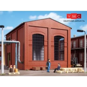 Auhagen 80510 Dekorlap, téglafal 2342J ipari ablaknyílásokkal, téglavörös, 4 db (H0)