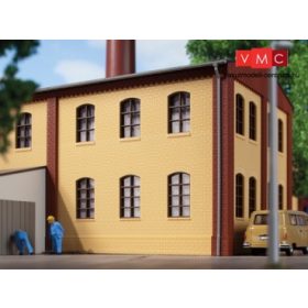 Auhagen 80614 Dekorlap, téglafal 2324F, ablaknyílásokkal, sárga, 4 db (H0)