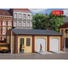 Auhagen 80616 Dekorlap, téglafal 2390C nagy ajtónyílással, 2390D ajtónyílással és ablak