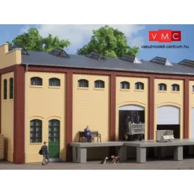   Auhagen 80619 Dekorlap, téglafal 2410E, 2410F, 2410H gyárépületekhez - sárga (H0)