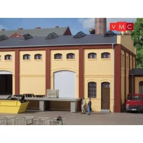   Auhagen 80620 Dekorlap, téglafal 2410A, 2410B, 2410D gyárépületekhez - sárga (H0)