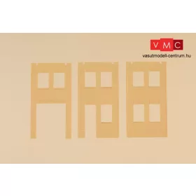   Auhagen 80632 Dekorlap, téglafal, ipari ablaknyílásokkal, 2578A, 2578B, 2578C sárga, 2 db (H0)