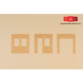 Auhagen 80634 Dekorlap, téglafal, ipari ablaknyílásokkal, 2580A, 2580B, 2580C sárga, 2 db (