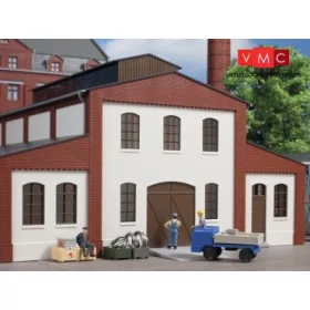   Auhagen 80718 Dekorlap, téglafal 2391A, ajtónyílással és ablakokkal L (H0) - vakolt fal