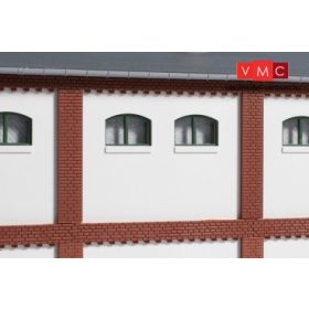 Auhagen 80724 Dekorlap, emeleti téglafal gyárépületekhez, 2532G, 8 db - vakolt fal (H0)