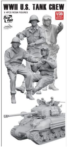 Border Model BR007 WWII US Tank Crew 1/35 figura makett