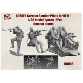   Border Model BR008 WWII German Bomber Pilots for He111 (5pcs) Combat Status 1/35 figura makett