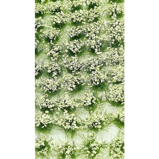 BSM 200101 Fehér virágos fűcsomók, 4-6 mm, 60 db (H0,TT,N)