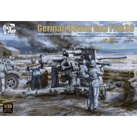   Border Model BT013 German 88mm Gun Flak36 w/6 anti-aircraft artillery crew members 1/35 löveg makett