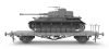 Border Model BT025 Pz.Kpfw. IV Ausf. J Early/Mid And Rail Way Flatbed Ommr (2 in 1) 1/35 harckocsi makett