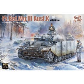   Border Model BT048 German Pz.Bef.Wg.III Ausf.K 2in1 w/Schürzen 1/35 harckocsi makett