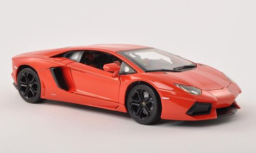 Bburago Lamborghini Aventador LP700-4 2011, metál sötétnarancs (18-11033ORANGE) (1:18)