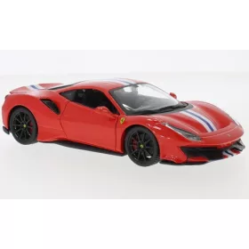   Bburago Ferrari 488 Pista 2018, piros/fehér (18-26026RED) (1:24)
