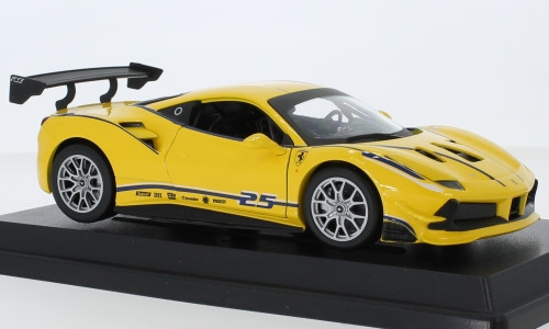 Bburago Ferrari 488 Challenge sárga, 25 (18-26307) (1:24)