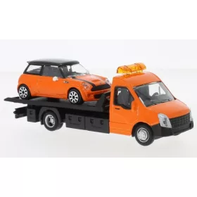   Bburago Iveco Daily autómentő, Mini Cooper S személyautóval (18-31405) (1:43)
