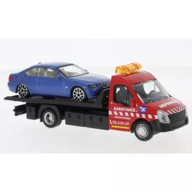   Bburago Iveco Daily autómentő, BMW 6 Serie személyautóval (18-31408) (1:43)