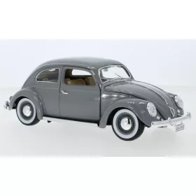   Bburago Volkswagen Käfer (bogár), oválablakos, szürke, 1955 (18-12029A_GREY) (1:18)
