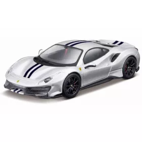   Bburago Ferrari 488 Pista 2018, ezüst/sötétkék (18-36910SILVER) (1:43)