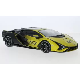   Bburago Lamborghini Sian FKP 37 No.63, sárga/fekete, 2020 (18-11100YELLOW) (1:18)