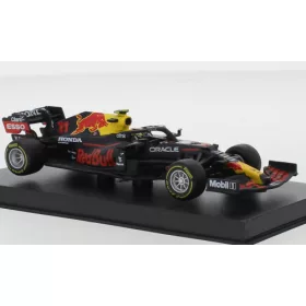   Bburago Red Bull Honda RB16B 2021, figurával, Formula-1, S.Perez, 11, Red Bull Racing Honda (18-38056P) (1:43)