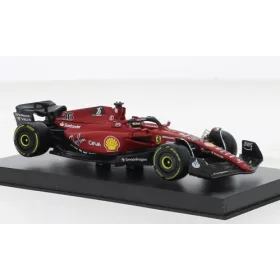  Bburago Ferrari F1-75 2022, figurával, Formula-1, C.Leclerc, 16, Scuderia Ferrari (18-36831L) (1:43)