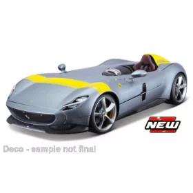   Bburago Ferrari Monza SP1, ezüst/sárga (18-36912SILVER) (1:43)