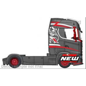   Bburago Scania S730 Highline nyergesvontató, szürke/piros (18-32207) (1:43)