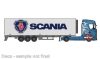 Bburago Scania S730 Highline nyergesvontató, konténerszállító félpótkocsival - Scania (18-31468BLUE) (1:43)